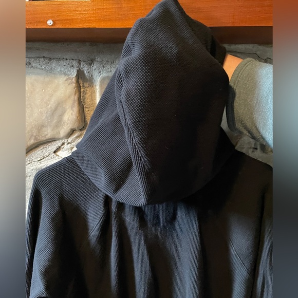 Calvin Klein Performance Black Waffle Thermal One Button Cardigan - Picture 7 of 7